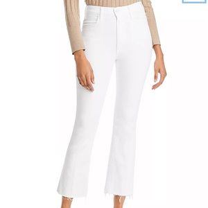 MOTHER The Hustler Ankle Fray in white. Worn twice. No stains. Perfect condition